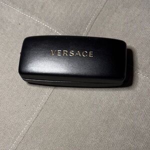 Versace Black Sunglasses Case with Gold Logo